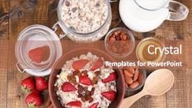  Presentation with agriculture - Presentation design featuring agriculture caisin - healthy cereal with milk background and a coral colored foreground