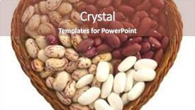  Presentation with agriculture - PPT layouts enhanced with agriculture chickpeas plant - dish in the shape background and a tawny brown colored foreground