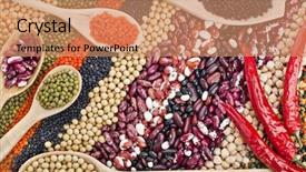  Presentation with beans legumes - Amazing slides having agriculture chickpeas plant - lentils beans peas soybeans legumes backdrop and a coral colored foreground