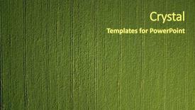  Presentation with water agriculture - PPT layouts having agriculture crop water - farmland from above - aerial background and a tawny brown colored foreground