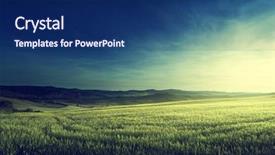  Presentation with tuscany - Theme having agriculture field - spring sunset in tuscany italy background and a navy blue colored foreground