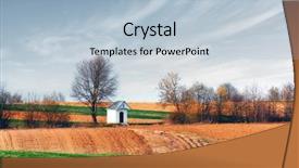  Presentation with agriculture field - Slide deck consisting of agriculture field in spring background and a light blue colored foreground