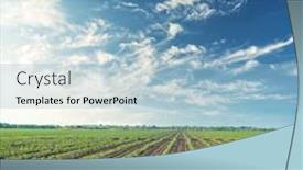  Presentation with shots - Colorful theme enhanced with agriculture-field-with-tomatoes-shots backdrop and a light blue colored foreground