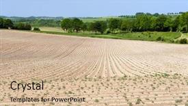 Presentation with agriculture - PPT layouts having agriculture fields with growing asparagus in the fields background and a soft green colored foreground