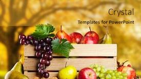  Presentation with agriculture - Cool new presentation theme with agriculture harvested products on wooden planks backdrop and a gold colored foreground