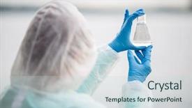  Presentation with back ground hvac - Colorful presentation design enhanced with agriculture radiation - photo of ecologist from back backdrop and a sky blue colored foreground