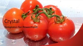  Presentation with water droplets - Theme having isolated on silver with water background and a red colored foreground