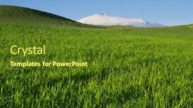  Presentation with agriculture field - Colorful presentation design enhanced with agriculture-in-sicily-view backdrop and a tawny brown colored foreground