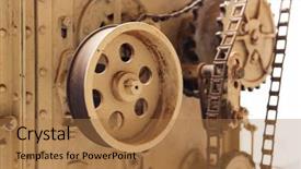  Presentation with agriculture industry - Presentation theme enhanced with agriculture manufacture industry and farming background and a coral colored foreground