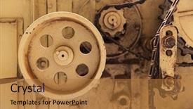  Presentation with agriculture industry - Beautiful PPT theme featuring agriculture manufacture industry and farming backdrop and a coral colored foreground