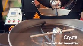  Presentation with iron - Presentation with agriculture mechanization - image of empty iron machine background and a  colored foreground