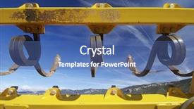  Presentation with wedding blue and yellow - Cool new slides with agriculture mechanization - tool for agricultural tillage yellow backdrop and a  colored foreground