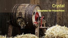  Presentation with hunting double barrel vintage shotgun - PPT theme with welcome to mount vernon green background and a teal colored foreground.