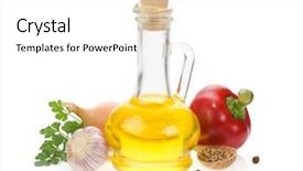  Presentation with food white - PPT theme having agriculture olive oil - food spices and ingredients isolated background and a white colored foreground