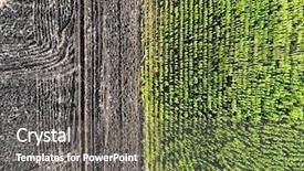  Presentation with agriculture robots - Cool new presentation with agriculture robots - beautiful fields on sunny day backdrop and a gray colored foreground