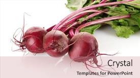  Presentation with beetroot - Slides consisting of agriculture sugar beets - beetroot isolated on white background and a  colored foreground