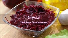  Presentation with table ronde - Beautiful slides featuring agriculture sugar beets - grated beetroots in bowl backdrop and a tawny brown colored foreground