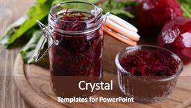  Presentation with artifacts jar - Presentation featuring freshly dug gladiolus murielae or acidanthera corms with roots and small bulbs background and a tawny brown colored foreground