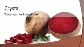  Presentation with beetroot - Amazing presentation theme having agriculture sugar beets - sliced beetroot isolated on white backdrop and a white colored foreground