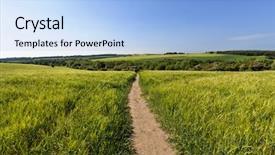  Presentation with agriculture - Slide deck consisting of agriculture with public path background and a light blue colored foreground