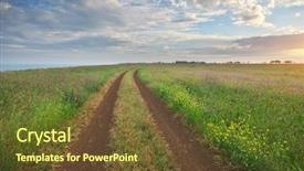  Presentation with nature design - Presentation design with agriculturedesign - road lane and deep sky background and a tawny brown colored foreground