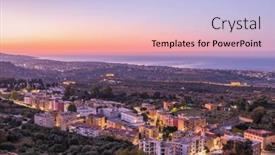  Presentation with dawn - Slides having agrigento-sicily-italy-cityscape-towards background and a light blue colored foreground