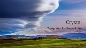  Presentation with rural tourism concept - Beautiful PPT theme featuring agritourism-rural-farms-and-picturesque backdrop and a teal colored foreground