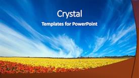  Presentation with tourism business - Cool new presentation theme with agro business - light cirrus clouds backdrop and a dark gray colored foreground