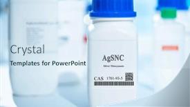  Presentation with substance - Presentation design having agsnc-silver-thiocyanate-cas-1701 background and a sky blue colored foreground