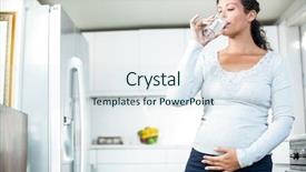  Presentation with child drinking water from glass - Cool new PPT layouts with agua potable - pregnant woman drinking a glass backdrop and a sky blue colored foreground