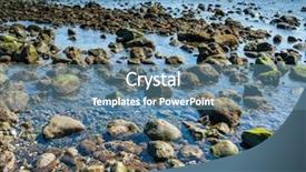  Presentation with water splash on black - Audience pleasing presentation theme consisting of agua y residuos - mossy stones in water backdrop and a  colored foreground