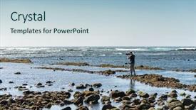  Presentation with tourist - Amazing presentation theme having agua y residuos - tourist taking photo on canary backdrop and a  colored foreground