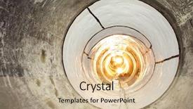  Presentation with sewage - PPT theme featuring aguas residuales - inside of sewage collector pipe background and a soft green colored foreground