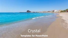  Presentation with mediterranean - Amazing slides having aguilas-beach-murcia-levante-bay backdrop and a gray colored foreground