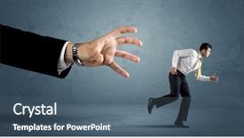  Presentation with training aspire man running - Audience pleasing slide set consisting of ahead competition - business man running away backdrop and a  colored foreground