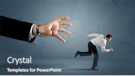  Presentation with business competition - Audience pleasing slides consisting of ahead competition - business man running away backdrop and a ocean colored foreground