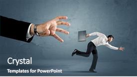  Presentation with running - Slide set with ahead competition - business man running away background and a  colored foreground