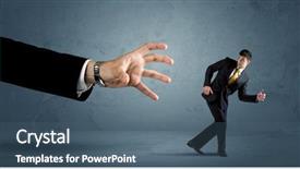  Presentation with running - PPT theme consisting of ahead competition - business man running away background and a  colored foreground