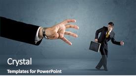  Presentation with running - Slide set consisting of ahead competition - business man running away background and a  colored foreground