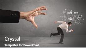  Presentation with running person - Amazing PPT layouts having ahead competition - business person running away backdrop and a gray colored foreground