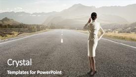  Presentation with way - PPT theme with ahead competition - way to success mixed background and a  colored foreground