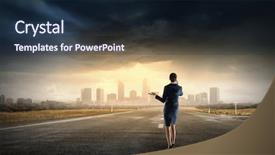  Presentation with media - Audience pleasing slides consisting of ahead competition - way to success mixed backdrop and a  colored foreground