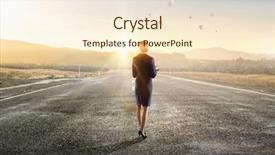  Presentation with way - PPT layouts with ahead competition - way to success mixed background and a  colored foreground