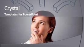  Presentation with students thinking - Theme enhanced with close up view of mud texture for blur background background and a gray colored foreground