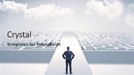  Presentation with mazes - Amazing slides having ahead on a wide road backdrop and a light gray colored foreground