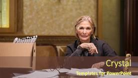  Presentation with professional - Presentation theme with ai-generated-face-of-confident background and a tawny brown colored foreground