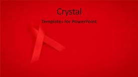  Presentation with awareness - PPT theme consisting of cancer reto - aids awareness red heart ribbon background and a  colored foreground