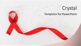  Presentation with awareness - Amazing slides having aids awareness red heart ribbon backdrop and a  colored foreground