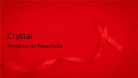  Presentation with cancer - PPT theme consisting of cancer reto - aids awareness red heart ribbon background and a black colored foreground