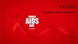  Presentation with hearing aids for children in school - Audience pleasing PPT theme consisting of aids awareness red heart ribbon backdrop and a black colored foreground